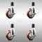 Service Caster 4 Inch 316SS Maroon Poly Swivel 1-3/4 Inch Expanding Stem Caster Set Brake SCC SCC-SS316EX20S414-PPUB-MRN-TLB-134-4 - alternate 2